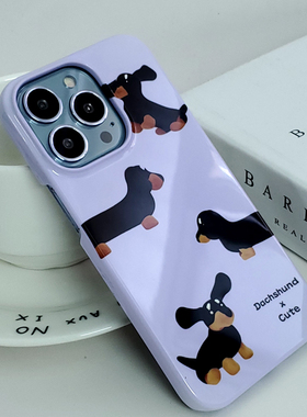 赵露思同款腊肠狗iphone14菲林手机壳13苹果15菲林壳12可爱11xsmax女菲林软壳12mini小众78plus卡通小狗xr
