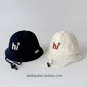 婴儿防晒帽2026新款 宝宝帽子春秋渔夫帽百搭男女宝遮阳帽夏季 薄款