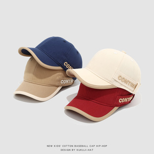 儿童帽子男孩春款鸭舌帽百搭潮男女童夏季薄款宝宝棒球帽炸街痞帅