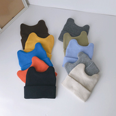 宝宝帽子秋冬天韩国可爱超萌婴儿针织帽保暖套头帽男女儿童毛线帽