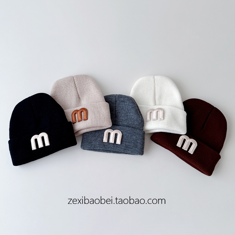 宝宝帽子秋冬款针织帽百搭男女宝毛线帽婴儿套头帽儿童防风帽冬季