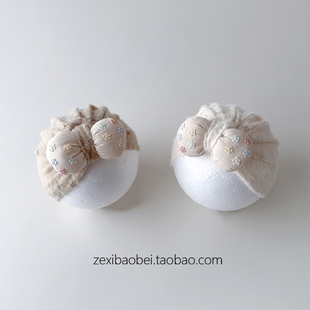 新生儿帽子春秋款婴幼儿胎帽公主百搭宝宝印度帽女宝小月龄套头帽