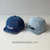 宝宝帽子春秋款 鸭舌帽牛仔布男女宝翻檐帽百搭潮婴儿棒球帽2026年