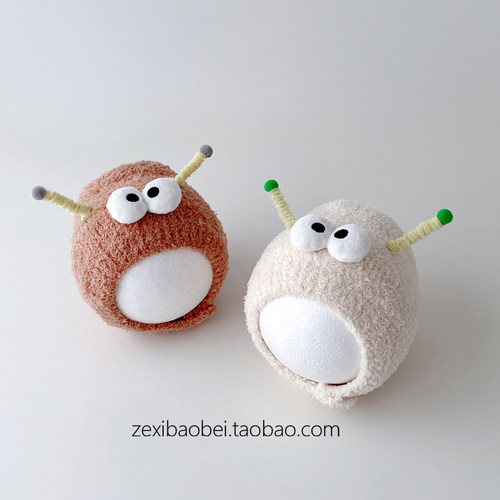 婴儿帽子秋冬款护耳帽可爱超萌宝宝毛绒帽男女宝小月龄防风帽冬季