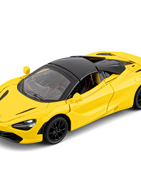 新款1:32迈凯720S合金跑车模型音效客厅艺术摆件汽车主题书房装饰