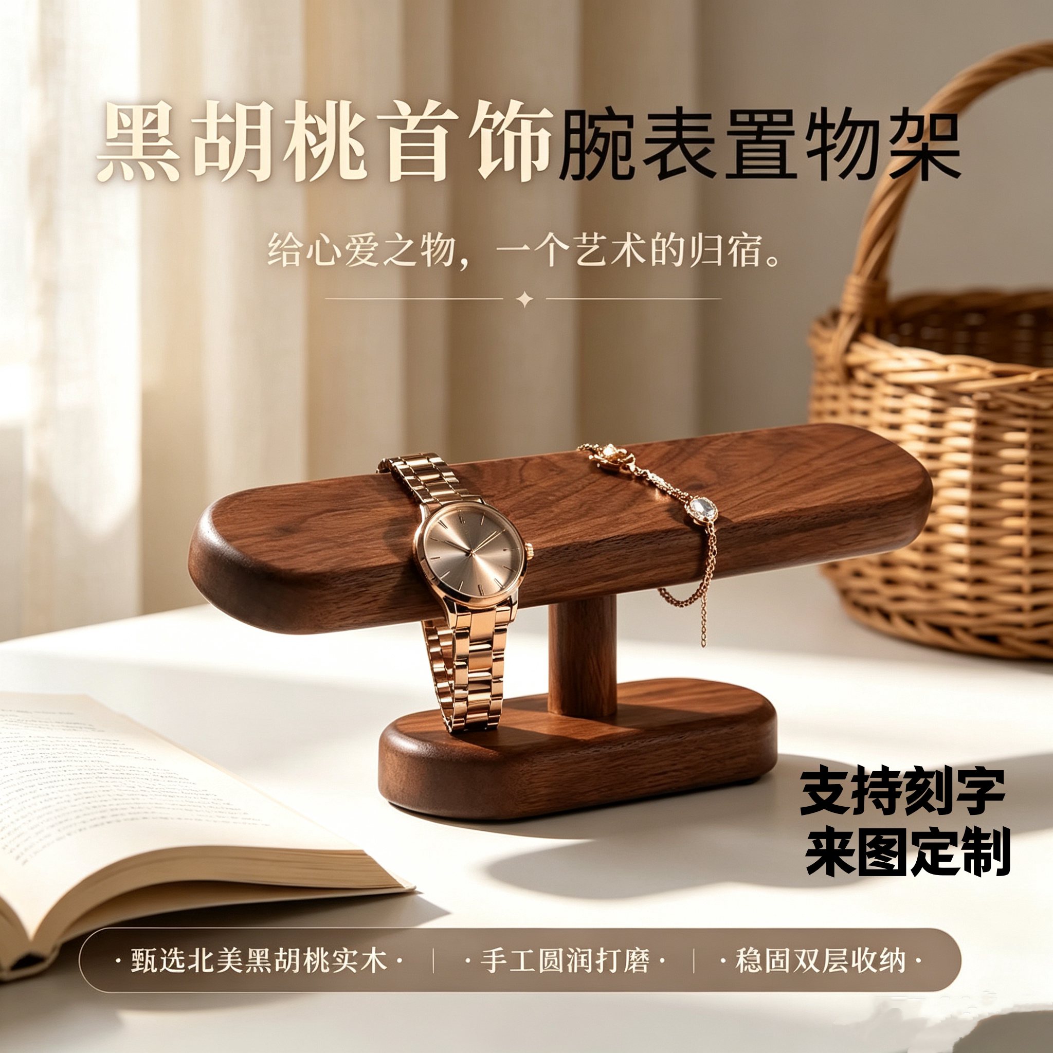实木手表支架首饰展示架收纳架