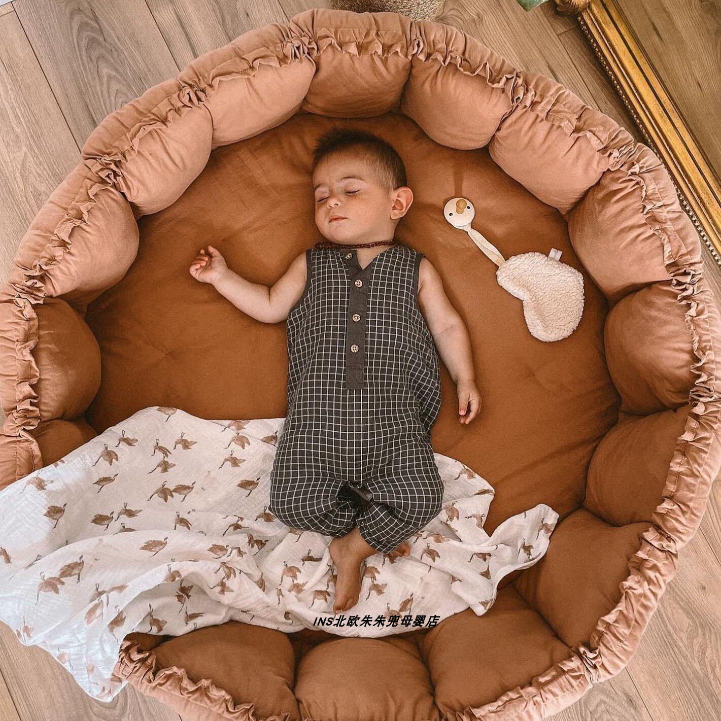 ins北欧收纳宝宝游戏窝婴儿床中床玩具游戏屋儿童室内儿童房装饰