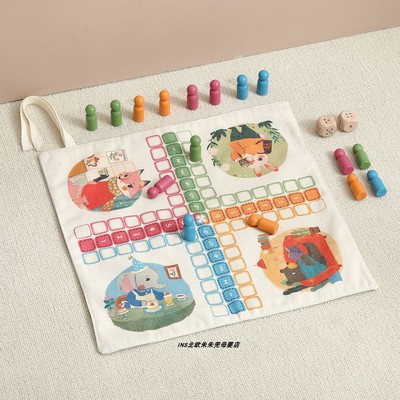 北欧帆布早教益智多功能桌游