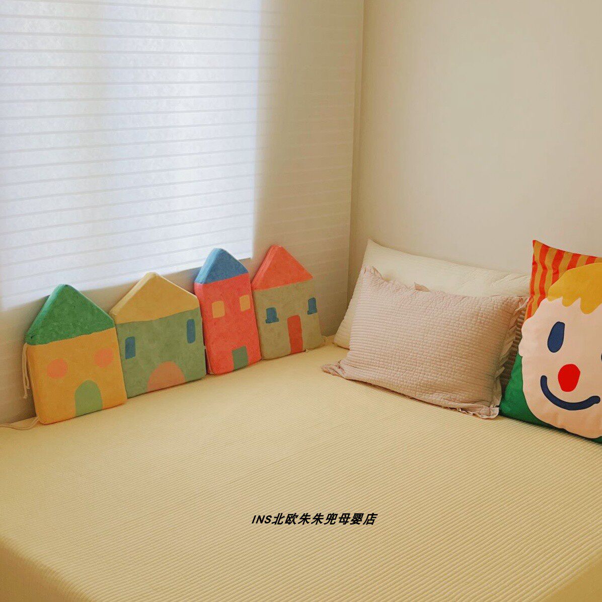 北欧婴儿床床围防撞条靠垫软包