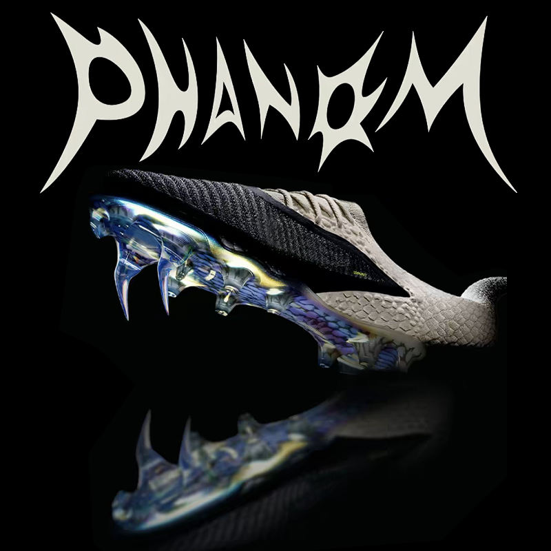 蓝月妖星：Phantom 6 FG/AG长钉黑曼巴哈兰德暗煞GX3低帮足球鞋