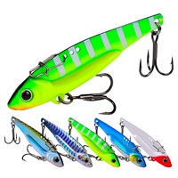 Лазерная дрожащая металлическая VIB Отдаленные инвестиции Luya Bait Fishing Bass Bass Bass Fake Fake Fish Bait Сплав сплав