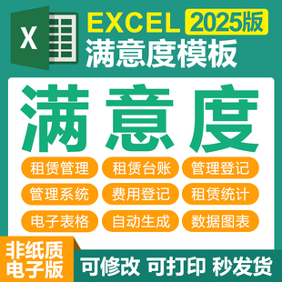 excel电子表格客户员工满意度调查问卷分析顾客满意度调查自评统
