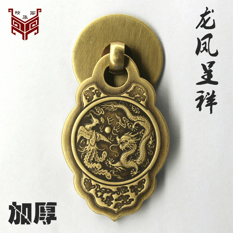 复古抽屉明装加厚黄铜把手高端