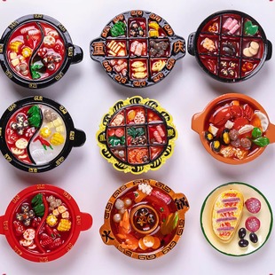 2025年旅游纪念品重庆火锅冰箱贴中国地方菜系食玩冰箱贴对对碰
