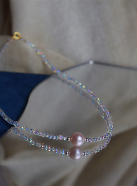 设计款奥地利水晶珍珠925