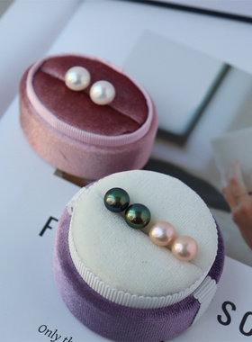 SUU 新款简约气质百搭轻奢通勤9-10MM高亮天然淡水真珍珠耳钉