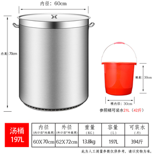 大容量卤锅卤桶圆桶复合底 商用翅片节能汤锅汤桶不锈钢桶带盖加厚