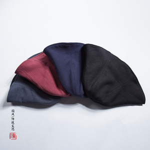 风新款男士亚麻文艺加绒渔夫帽M3P35图片