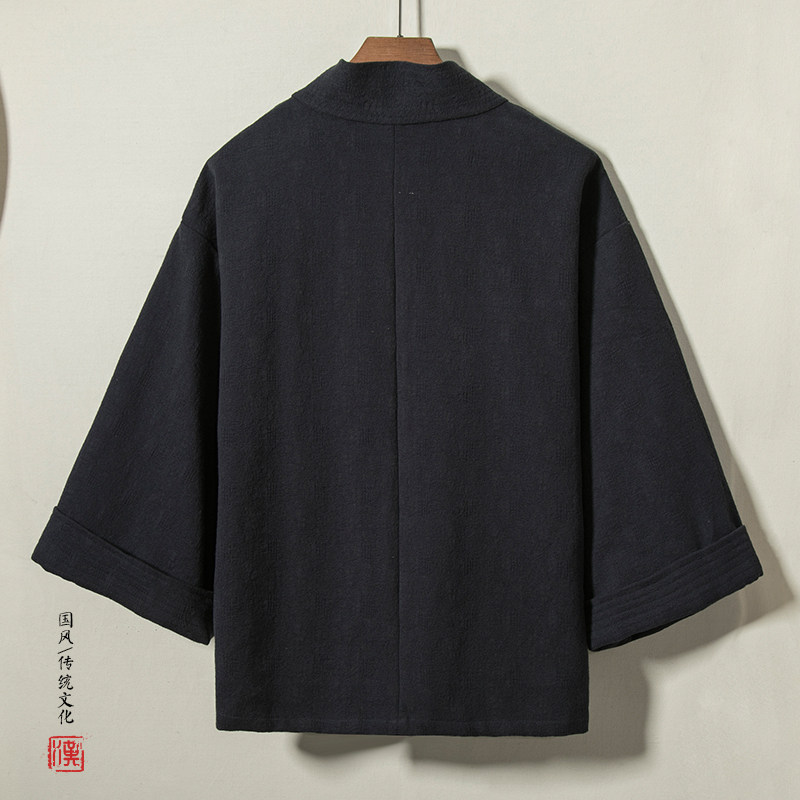 2022风男装棉麻男士改良汉服外套H15AP120,男装民族服装,钱塘802