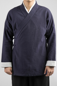 2025秋冬新款风男装棉麻汉服外套图片
