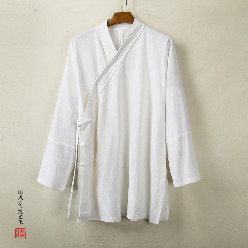 风男装棉麻中长款男士传统道袍F105P95,男装民族服装,钱塘802