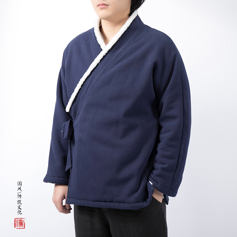 风男装棉麻加绒加厚唐装汉服H50P100,男装民族服装,钱塘802
