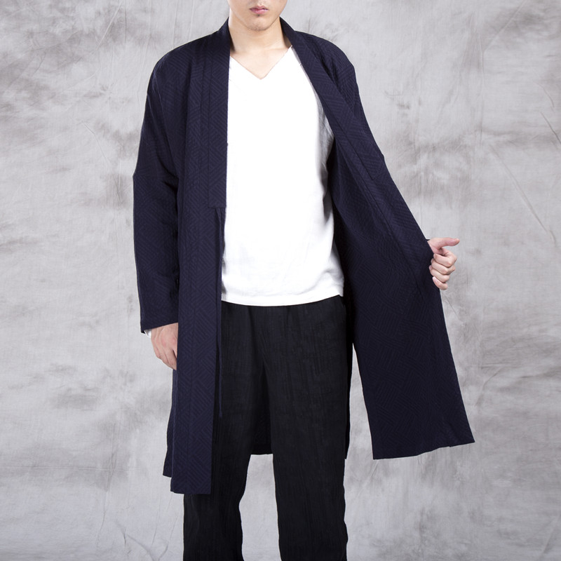 春装新款风男装汉服棉麻外套W69P95,男装民族服装,钱塘802