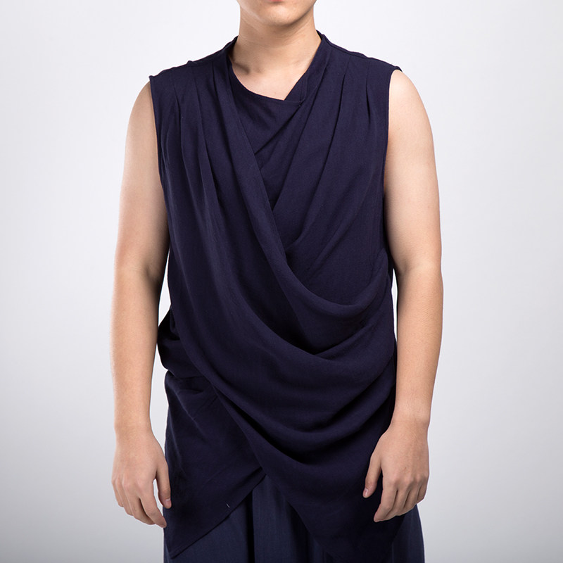 风男装风麻料男士禅意T恤t201P65,男装T恤,钱塘802