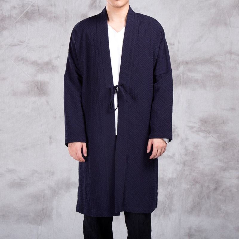 春装新款风男装汉服棉麻外套W69P95,男装民族服装,钱塘802