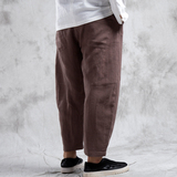 秋冬新款风男装亚麻男士休闲裤阔腿男长裤K91P85，男装休闲裤，钱塘802