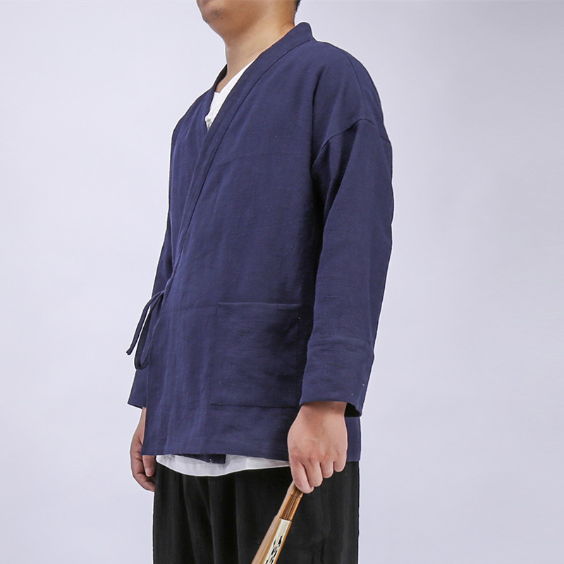 秋装新款男装风亚麻男士汉服C81P75,男装民族服装,钱塘802
