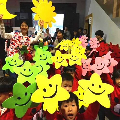 幼儿园舞蹈道具笑脸五角星运动会