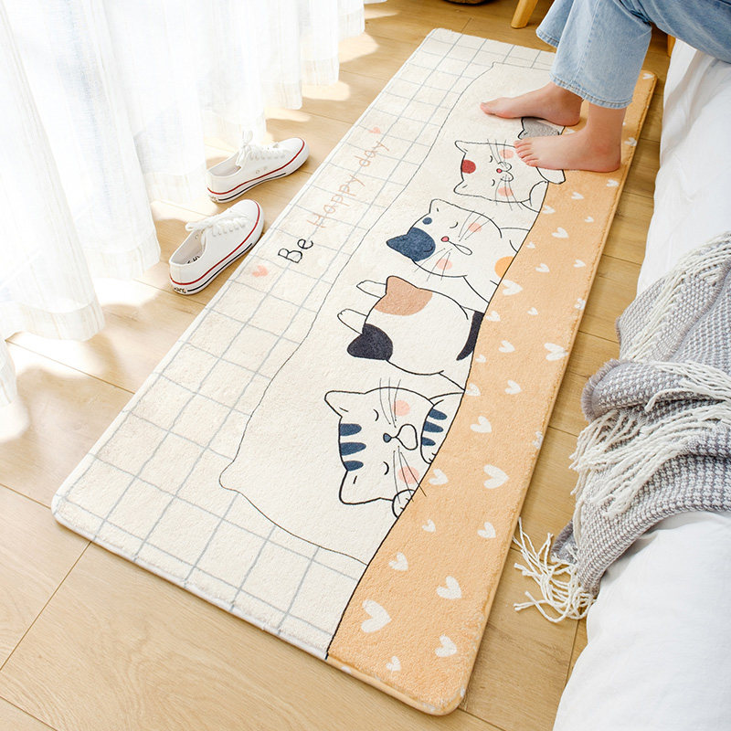 卧室床边毯进门家用地垫门垫门厅厨房大面积门口吸水防滑脚垫卡通