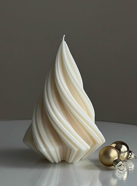 乳白色冬季系茉莉花香几何造型香薰蜡烛浪漫摆件民宿咖啡馆