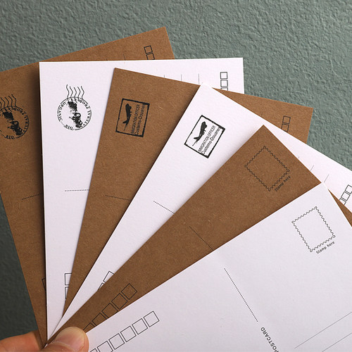 空白明信片自己diy手绘的