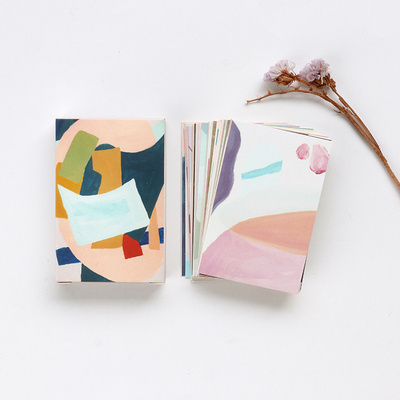 lomo留言小卡彩色系的生活派线条