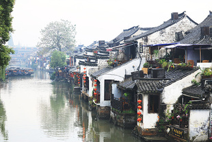 江南水乡西塘朱家角乌镇南浔古镇海报制作寝室装客厅饰贴画7513