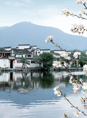 安徽九华山江南水乡风装饰贴画