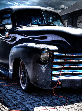 欧式名车怀旧复古老爷车海报制作客厅房间酒店装饰贴画挂画Q5148C