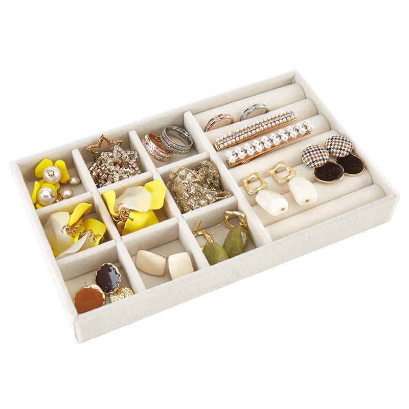 放抽屉里绒布盘托盘首饰盒