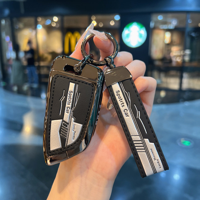 适用宝马钥匙套1系3系5系6系x1x2x3包i3扣ix3 壳x5汽车金属保护包