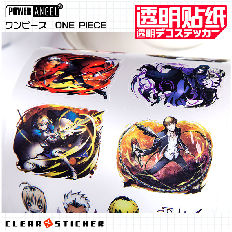 FATE透明贴手机卡贴fgo动漫周边二次元PVC贴纸saber远坂凛卡通贴