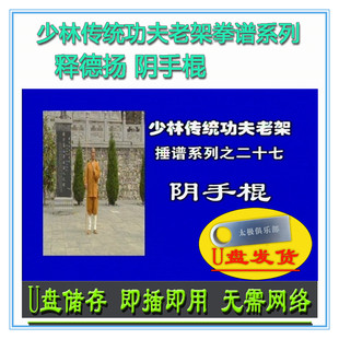少林传统功夫老架捶谱系列 U盘视频 武术棍术套路 释德扬 阴手棍
