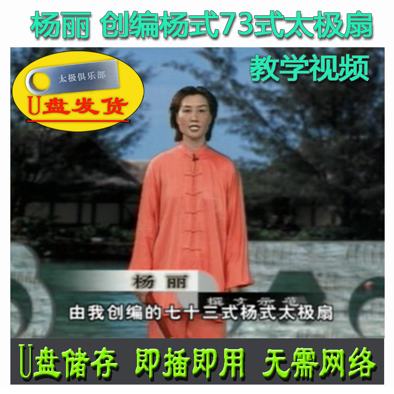 杨丽 创编杨式73式太极扇u盘视频教学讲解杨氏七十三式扇套路分解