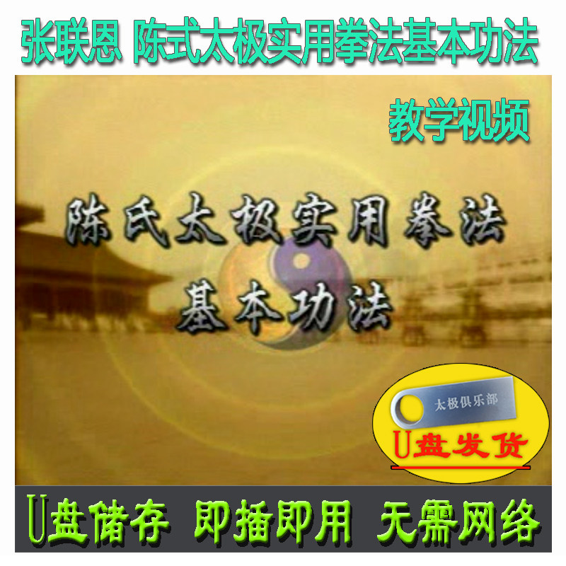 张联恩 陈式太极拳实用拳法基本训练功法U盘视频陈氏洪派讲解教学图片