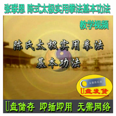 张联恩 陈式太极拳实用拳法基本训练功法U盘视频陈氏洪派讲解教学