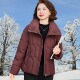 中老年人轻便保暖棉衣短款 小个子妈妈冬装 羽绒棉服外套女2025新款