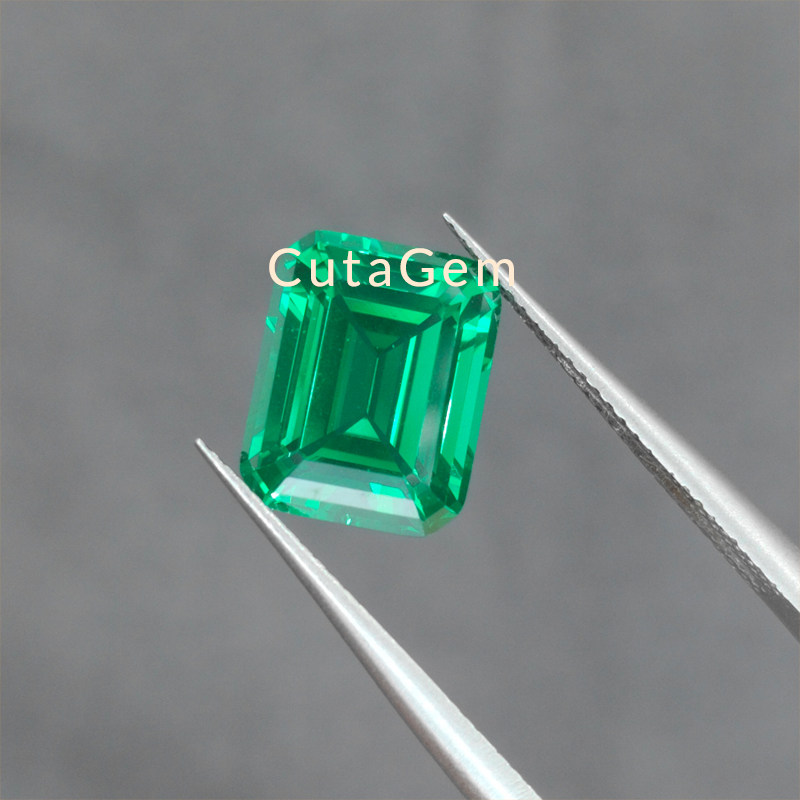 培育宝石沙弗莱翠榴石绿色裸石 人工合成人造钇铝榴石YAG