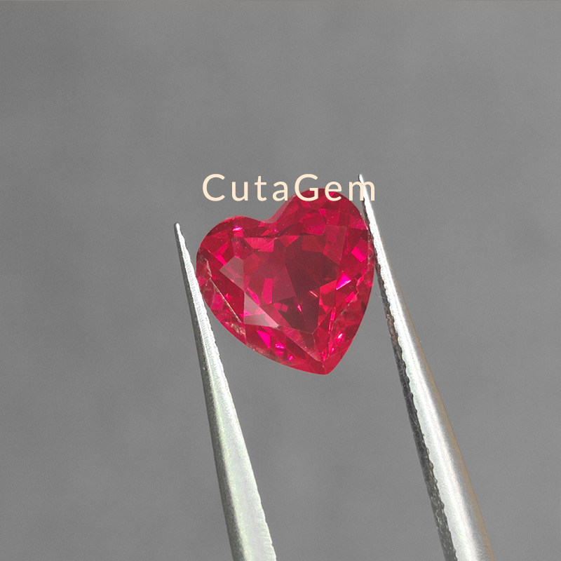 鸽血红 培育红宝石 裸石人工人造合成 用于首饰镶嵌