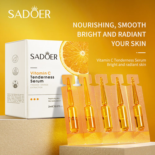 跨境现货维生素C精华液 SADOER滋润补水保湿护肤精华外贸工厂直销